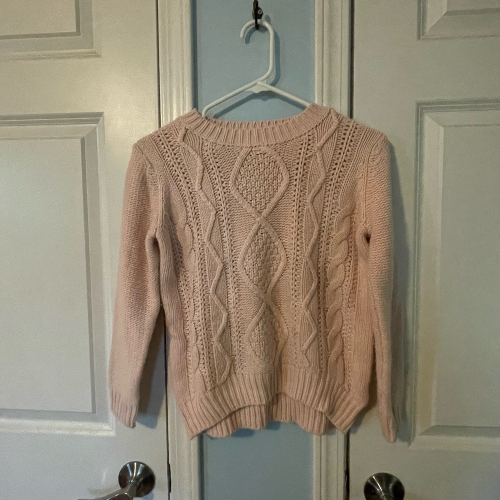 Cozy Cable Knit Sweater - Pink